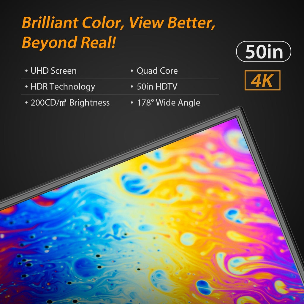 50In LED Smart TV 16:9 Ultra High Definition Television Internet TV with LED Backlit