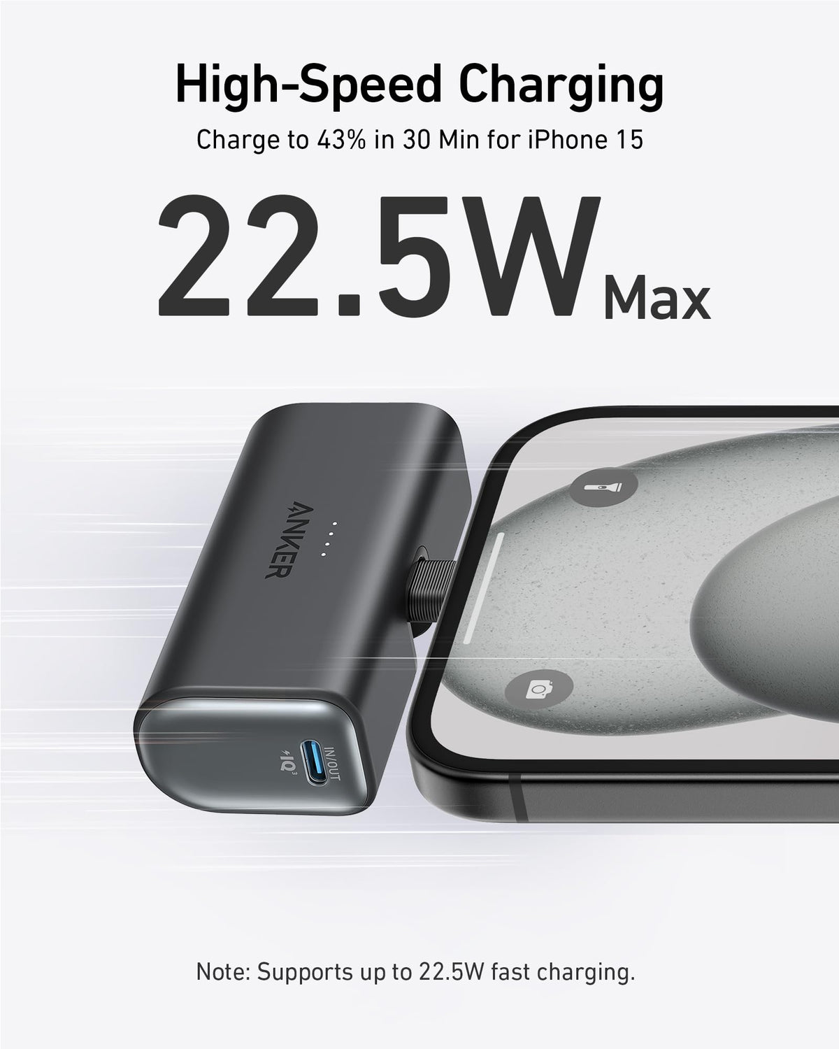 Anker Nano 5K Power Bank | 22.5W USB-C Fast Charging
