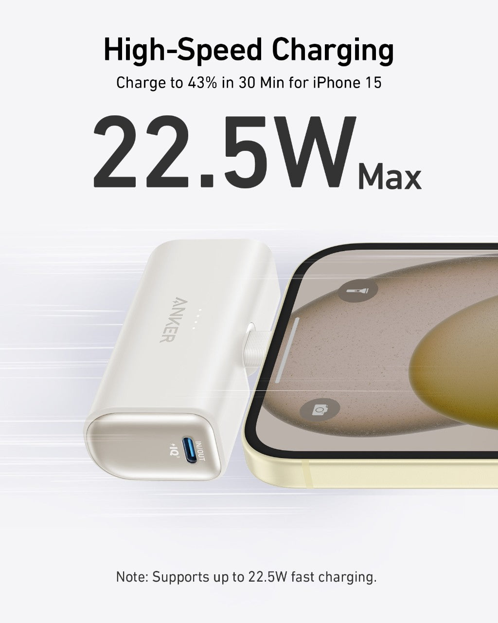 Anker Nano 5K Power Bank | 22.5W USB-C Fast Charging