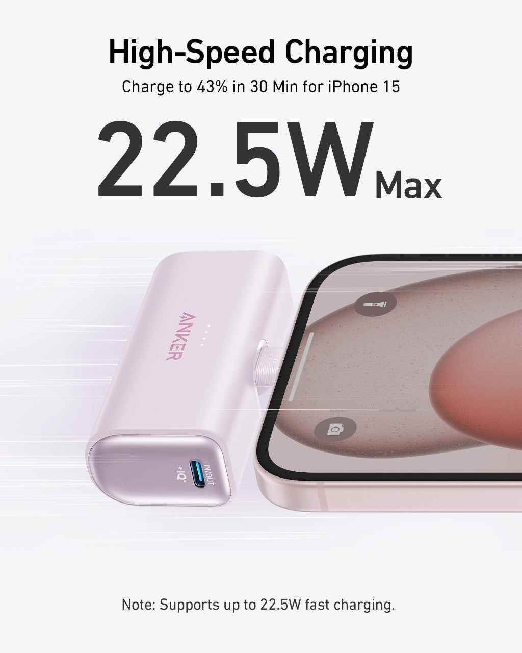 Anker Nano 5K Power Bank | 22.5W USB-C Fast Charging