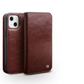 Genuine Leather Flip Wallet iPhone Case