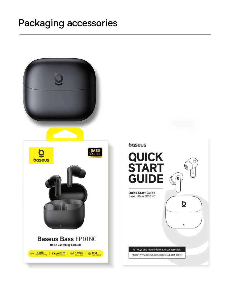 Baseus Bass EP10 NC True Wireless ANC Earbuds
