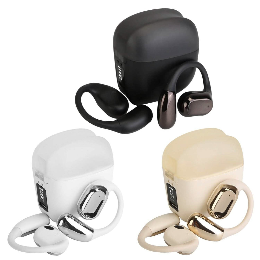 Open-Ear Bluetooth 5.4 Earbuds with LED Charging Case