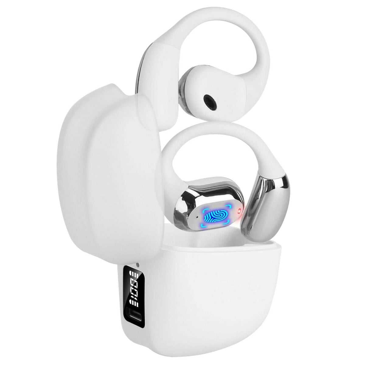 Open-Ear Bluetooth 5.4 Earbuds with LED Charging Case